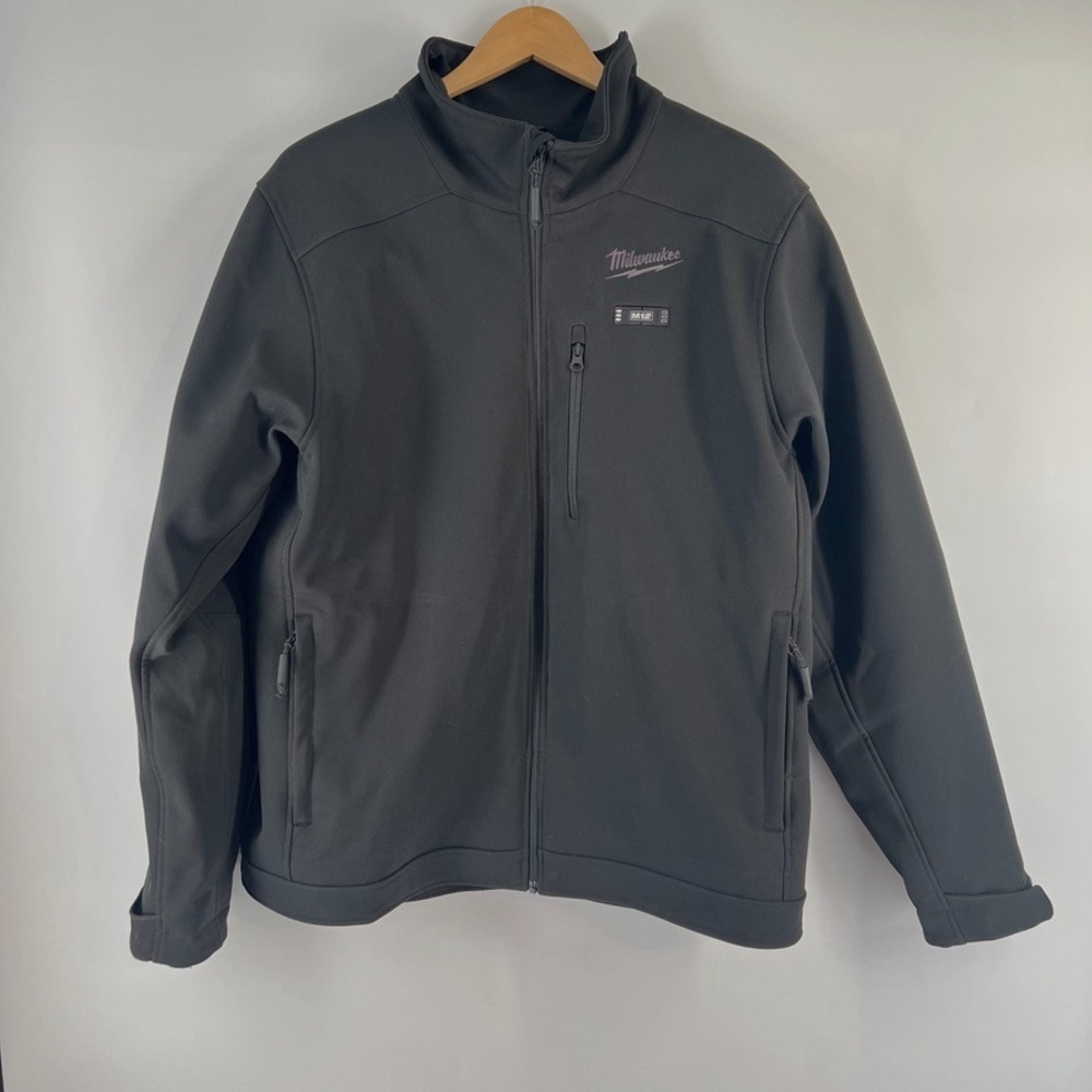 Milwaukee M12 Heated Jacket Men Size L  BLACK w/ Battery & Cable Worn 2 Times